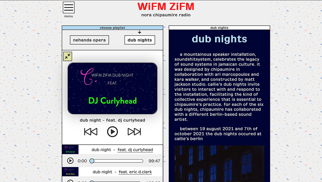 wifmzifm nora chipaumire radio opera